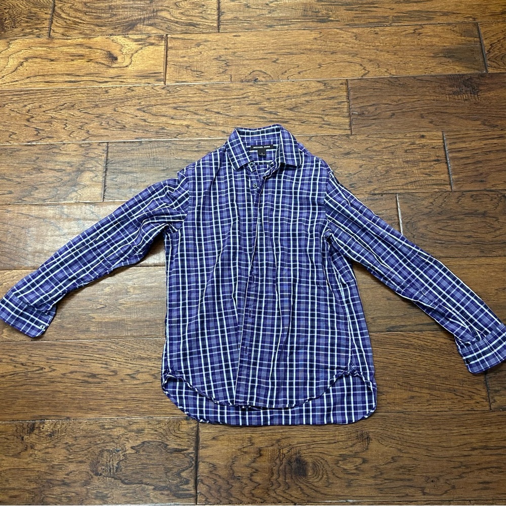 Michael Kors Plaid Men's dress Shirt‎
